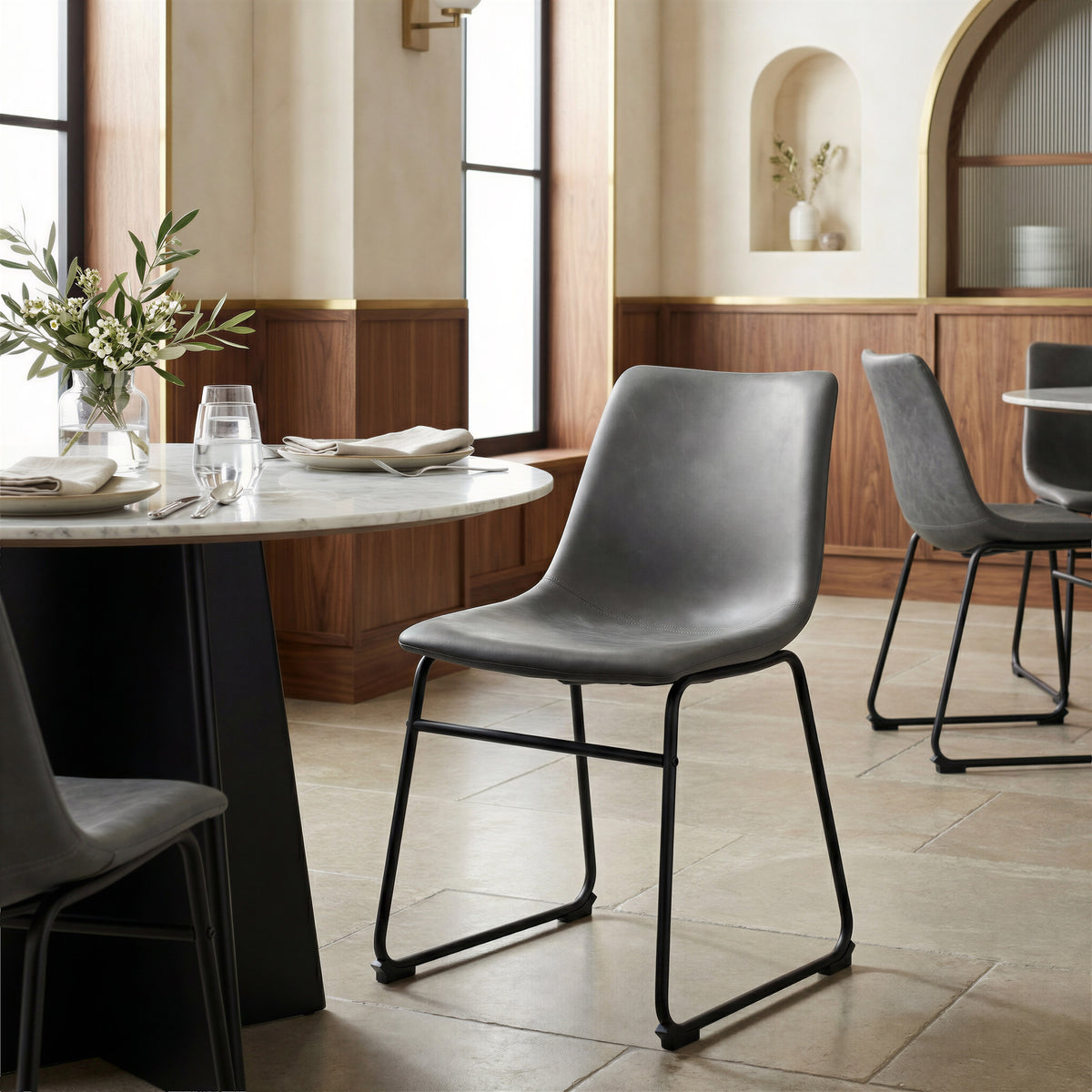 Smart Dining Chair (Set of 2) in Charcoal