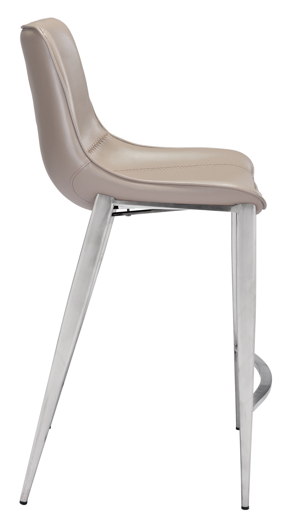 Magnus Counter Stool (Set of 2) in Brown & Silver