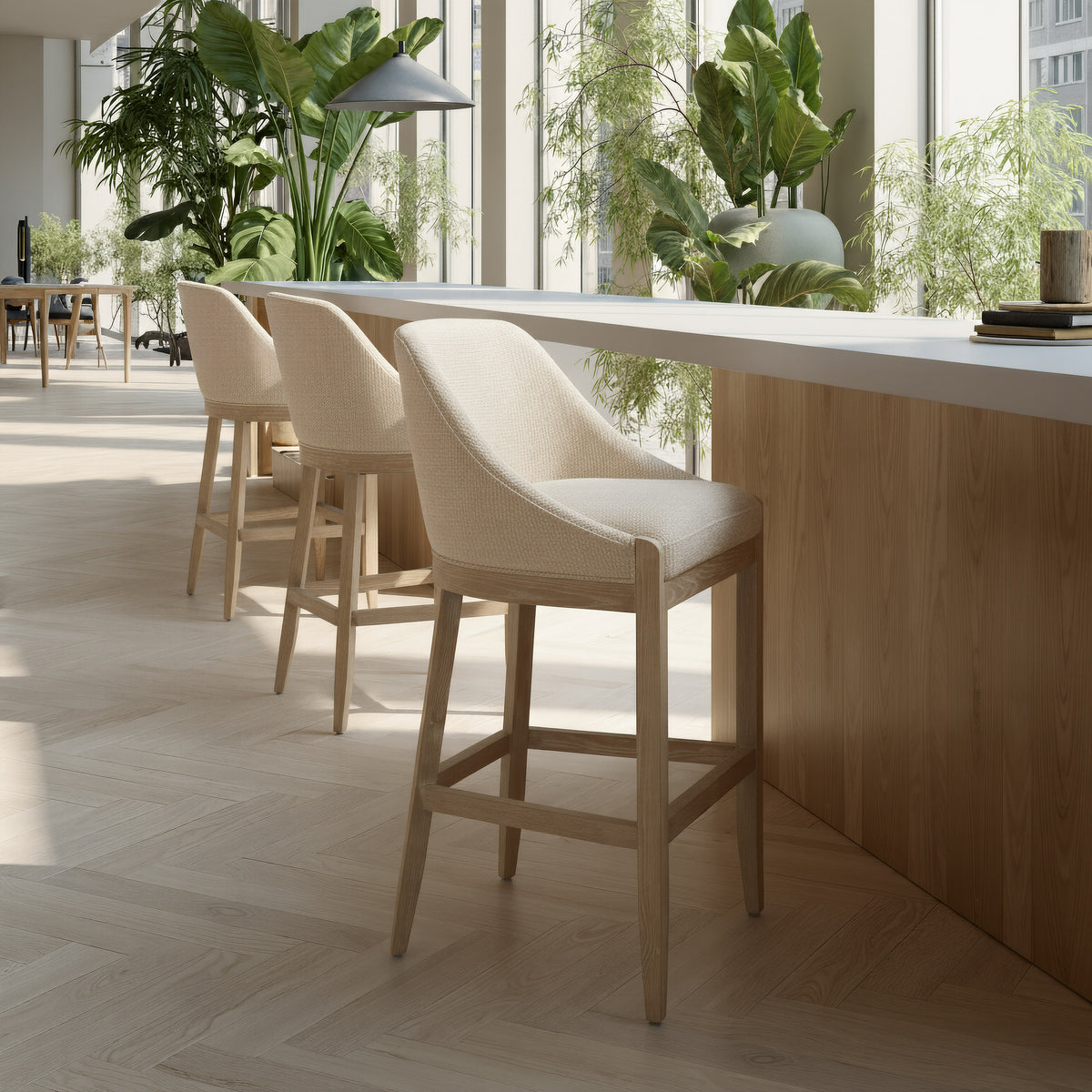 Calmo Beige Barstool