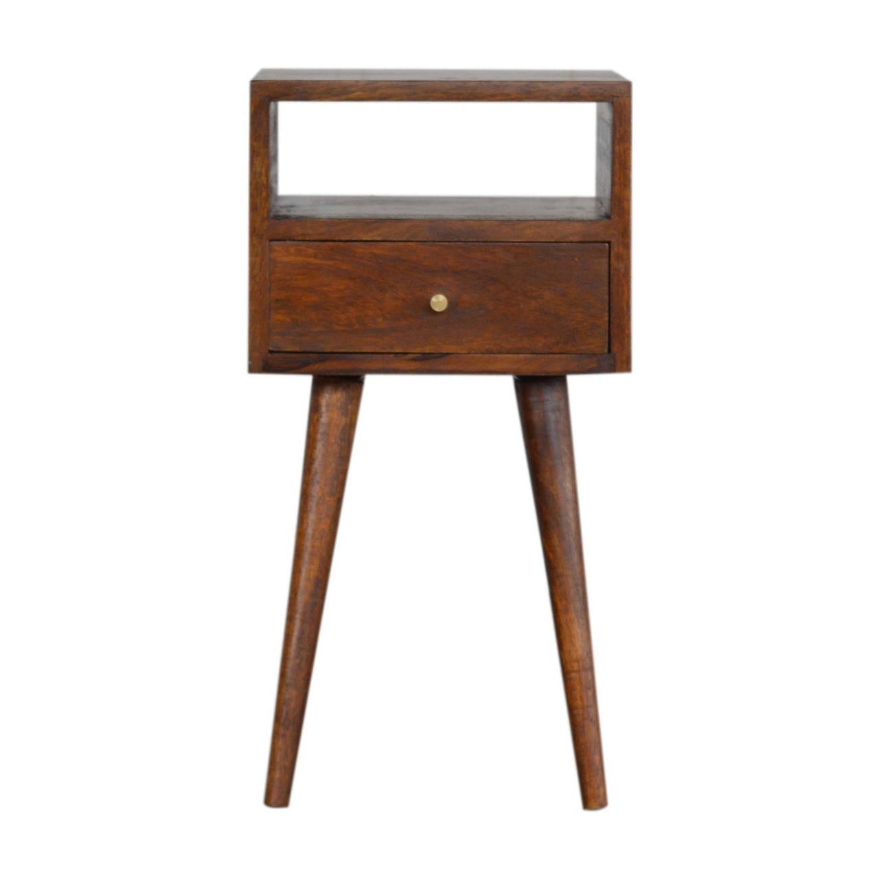 Beckett Chestnut Solid Wood Nightstand – 11.8" Nightstand