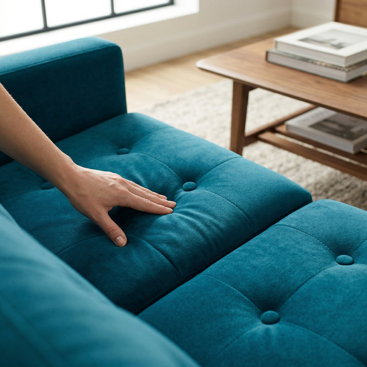 Talmadge Velvet Sofa – 92" Classic American Sofa - Hepburn Teal - Fabric (10)