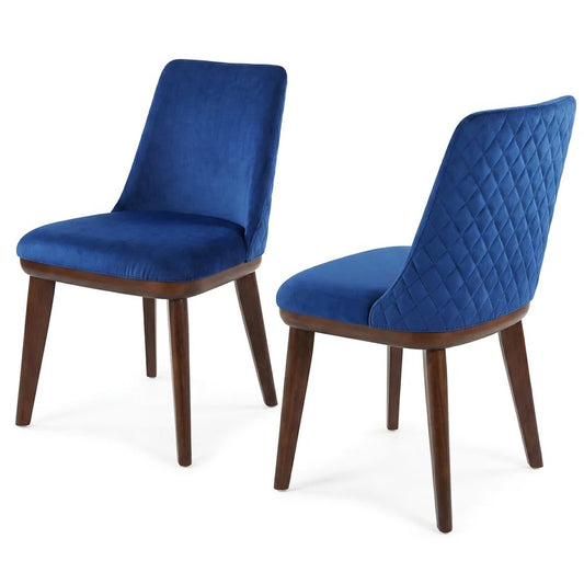 Clove Velvet Dining Chair – 33.1"H Solid Wood Legs Mid-Century Chairs (Set of 2)