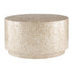 Perrin Capiz Mosaic MDF Round Coffee Table 30"