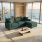 Clifford L-Shaped Sectional Sofa – Made in USA, 9 Fabric Options - Hepburn Teal - Fabric (3)