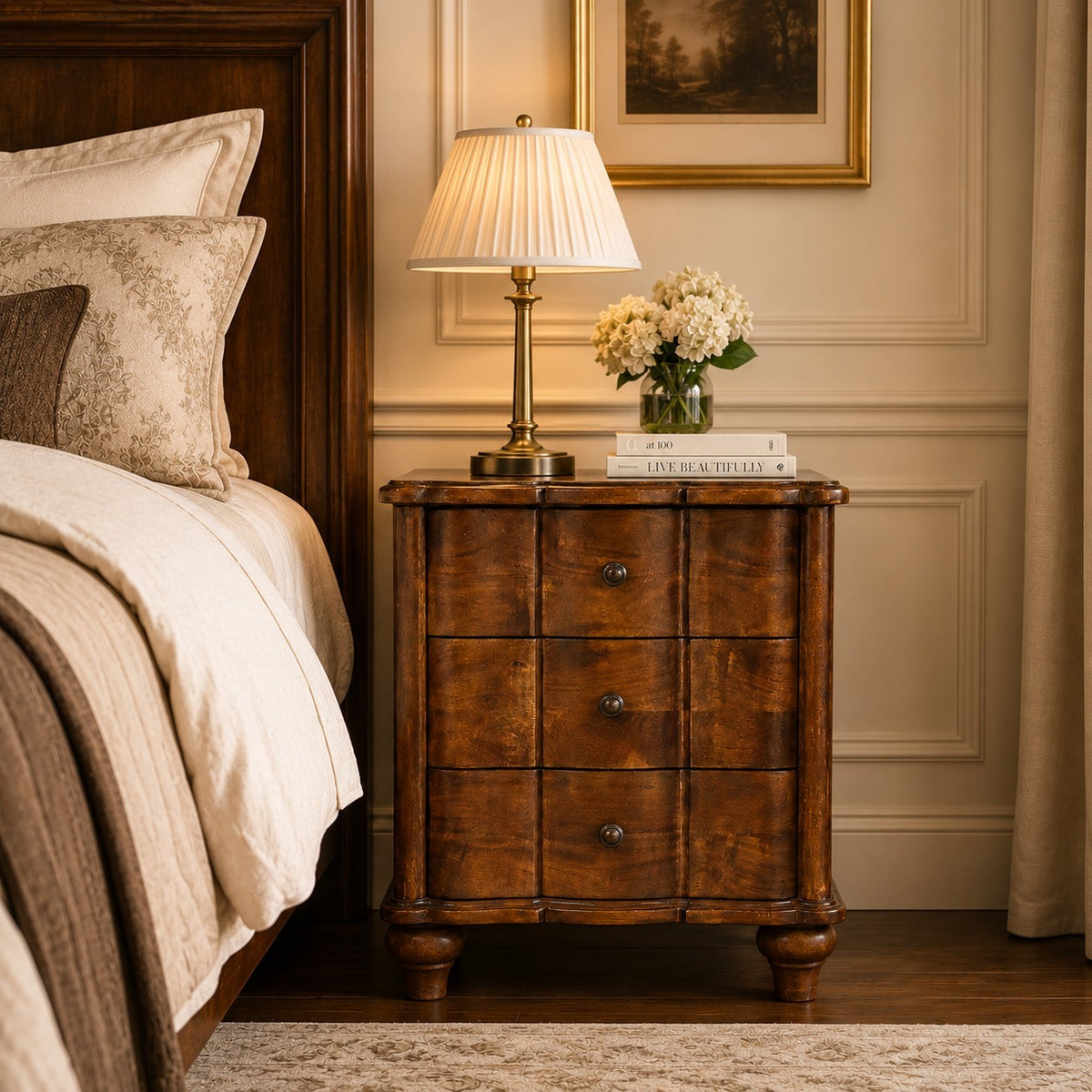 Lume Solid Mango Wood Nightstand