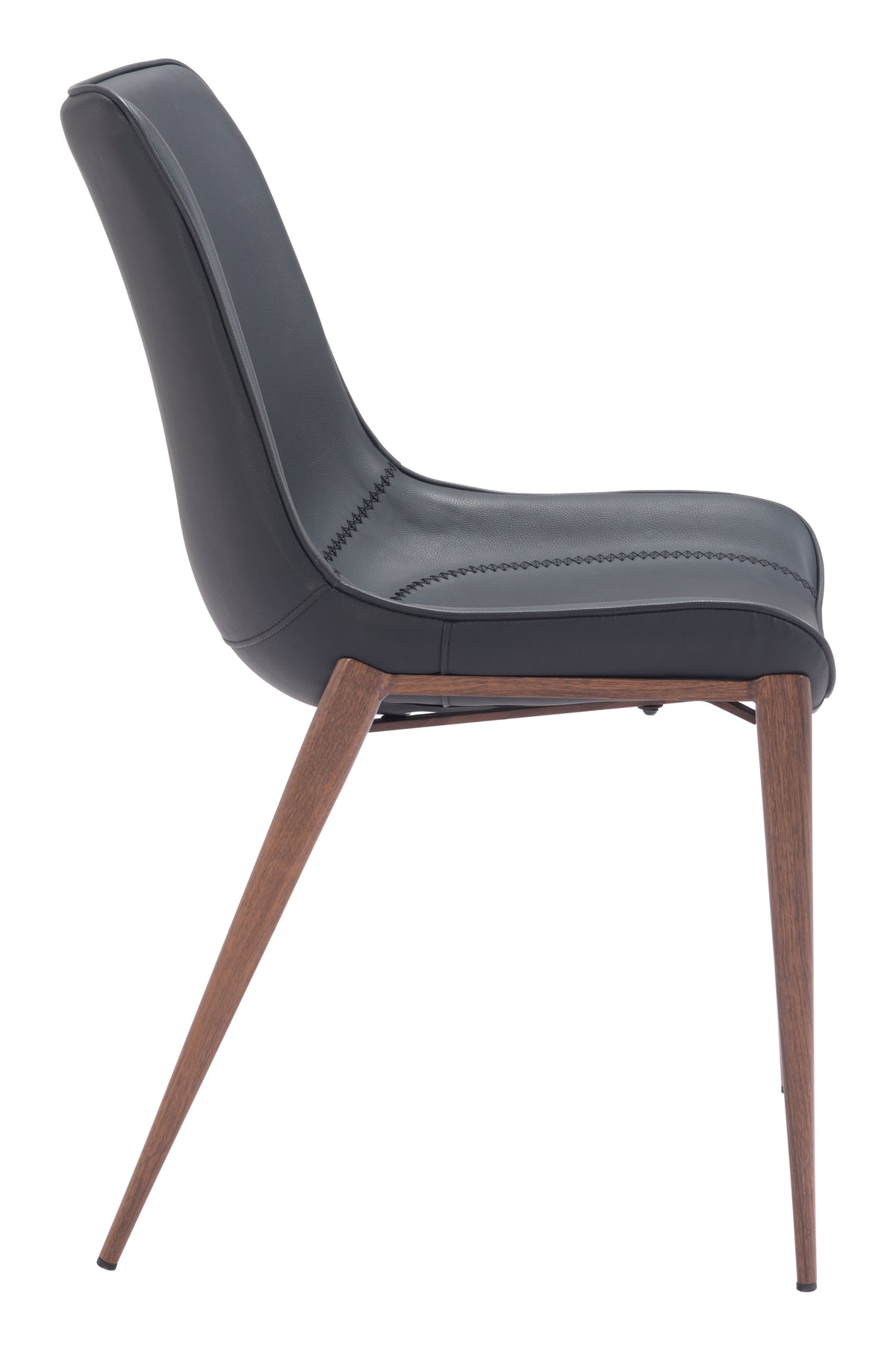 Magnus Dining Chair (Set of 2) in Black & Walnut