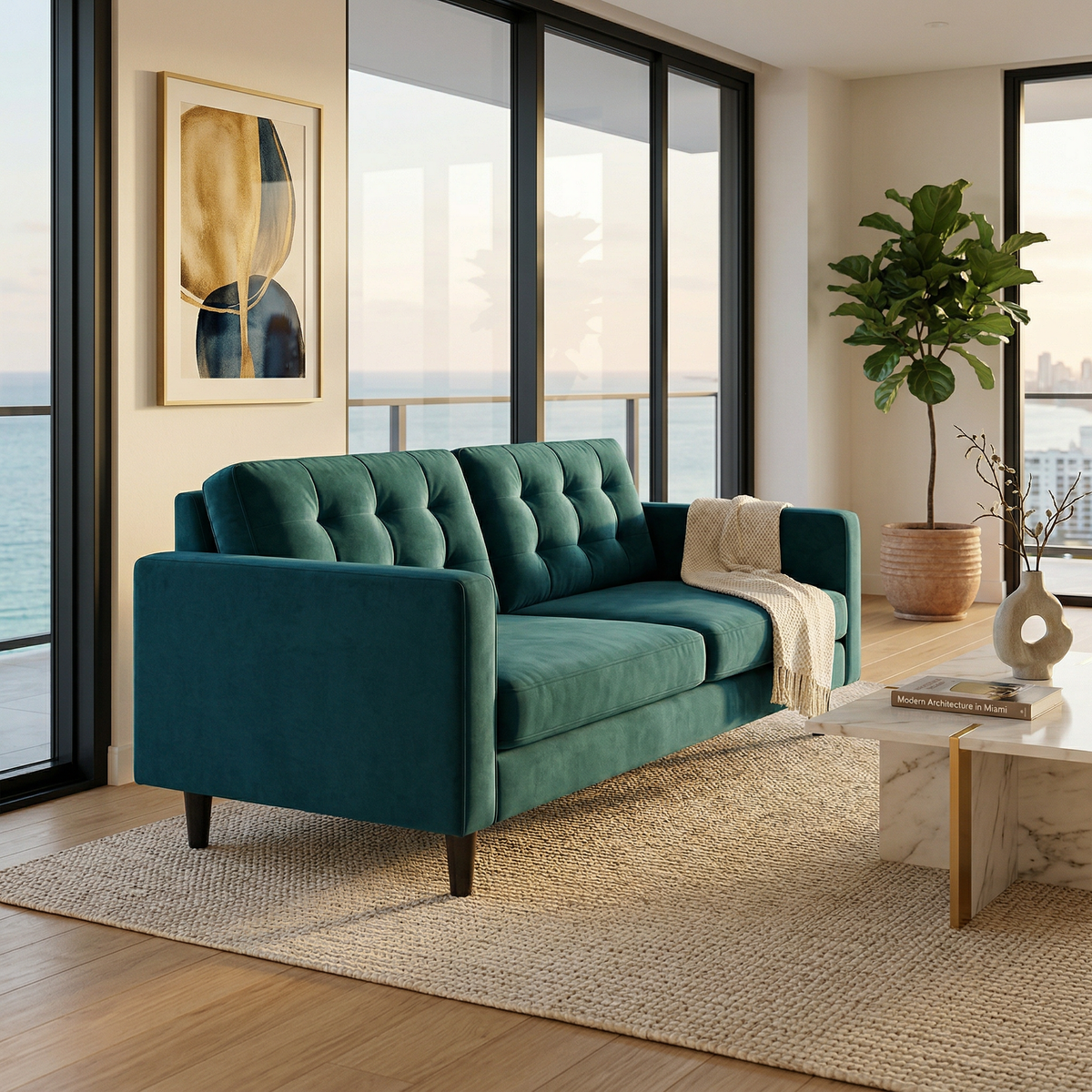 Talmadge Velvet Sofa – 92" Classic American Sofa - Hepburn Teal - Fabric (11)