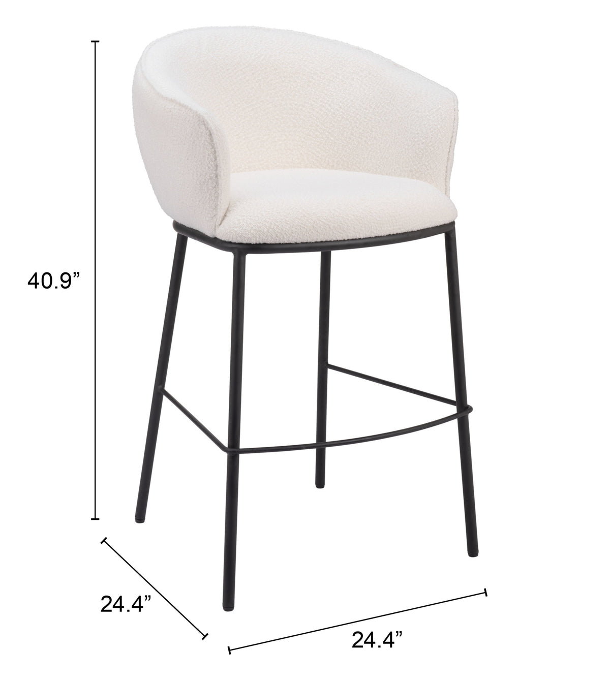 Essen Barstool in Ivory