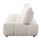 Beige Modular Sectional with Chaise & Ottoman – side view showcasing plush cushions and modern design.