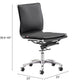 Lider Plus Armless Office Chair in Black