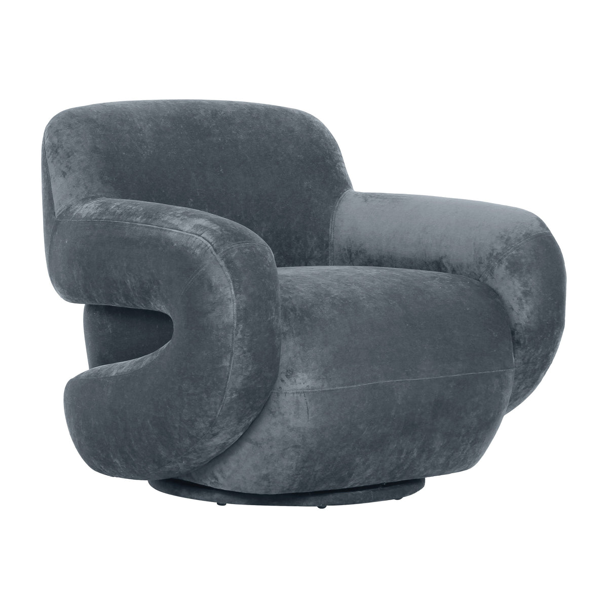 Boble Storm Gray Swivel Chair