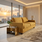 Damon American-Made Sofa – 92" Custom-Fabric Sofa - Hepburn Chai Tea Yellow Fabric (2)
