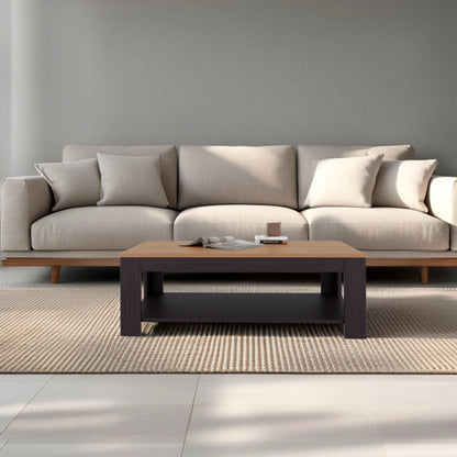Wistera Natural & Black Engineered Wood Coffee Table