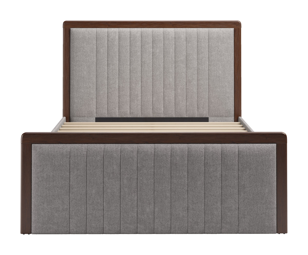 Somune Gray & Walnut Queen Bed