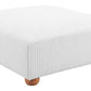 Tayte White Corduroy Deep Seated Modular Sofa 150'
