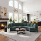 Rosalind Chenille Curved Modular Sectional – 4-Seat Sofa - Green (1)