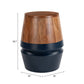 Tornos Side Table in Walnut & Deep Blue