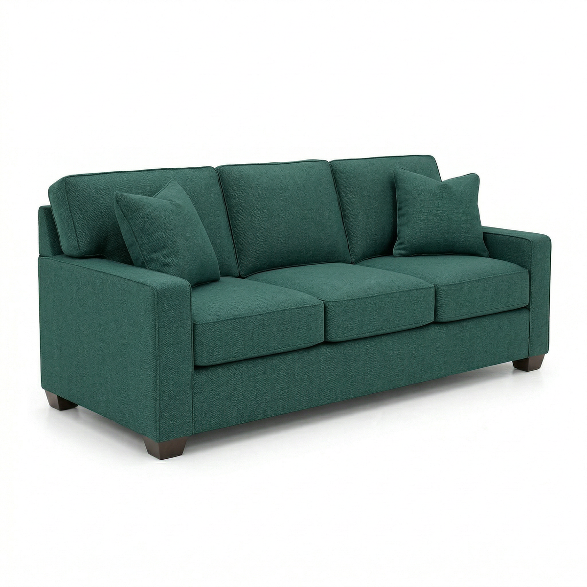 Clifford 2-Arm Sofa – Handcrafted in the USA, Custom Fabric Options - Velvet Antique Kelly Green - Velvet (8)