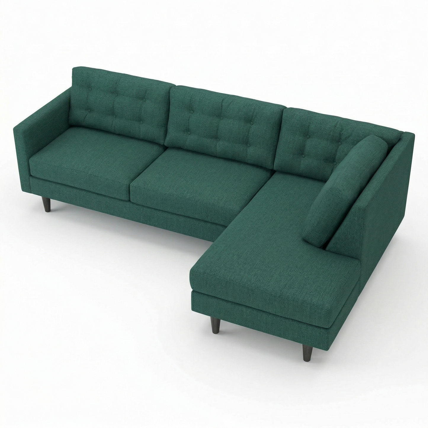 Talmadge Sectional Sofa – 120" L-Shaped, Made in USA - Velvet Antique Kelly Green - Velvet (9)