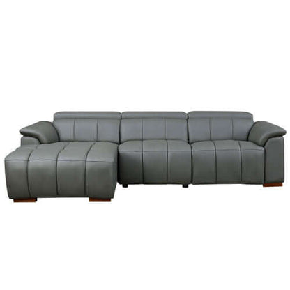Modern Leather Chaise Sofa Sectional 113" (2 Colors)
