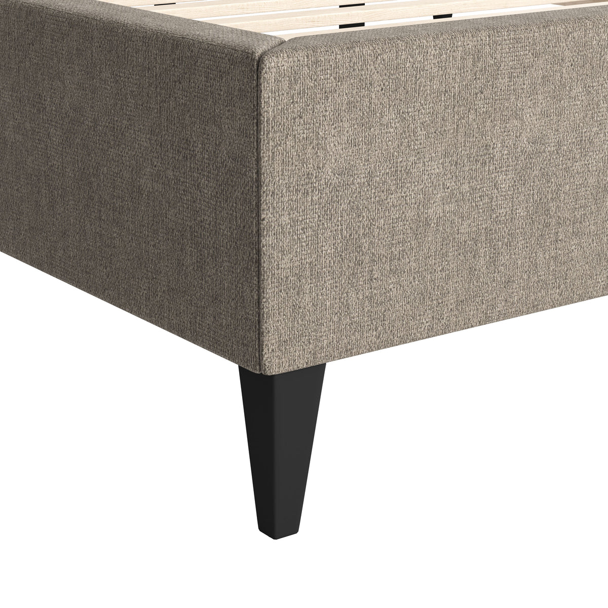 Dusa Olive Brown Queen Bed