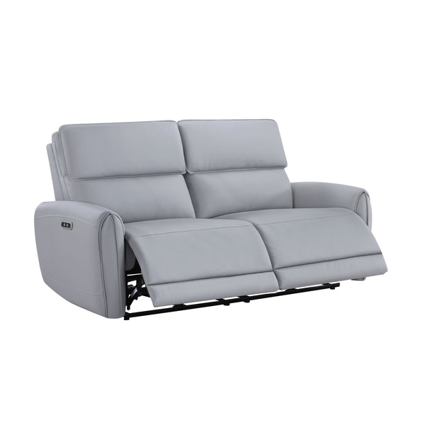 Jeromie Gray Faux Leather Sofa – 76