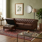 Calder Faux Leather Sectional – 85" L-Shaped 4-Seater with Storage Ottoman (2 Colors)