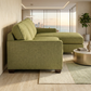 Clifford L-Shaped Sectional Sofa – Made in USA, 9 Fabric Options - Notion Appletini - Fabric (11)