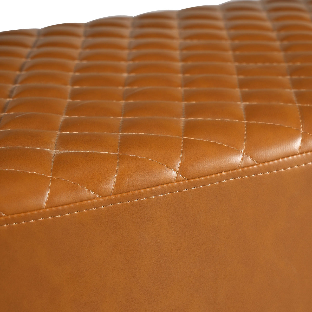 Belden Diamond-Quilted Faux Leather Bench