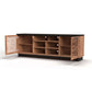 Graceland Solid Wood TV Stand Console, Black with Bourbon Finish 85" - Revel Sofa 