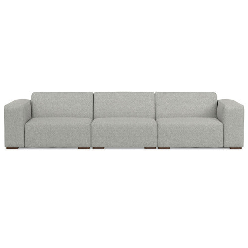 Modern Minimalist Gray Sofa – Boxy Contemporary Couch for Living Rooms (2 Sizes)