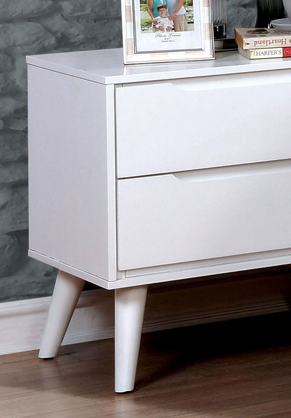 Liesel Mid-Century Wood Nightstand