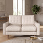 Noemi Tufted Fabric Sofa in Beige