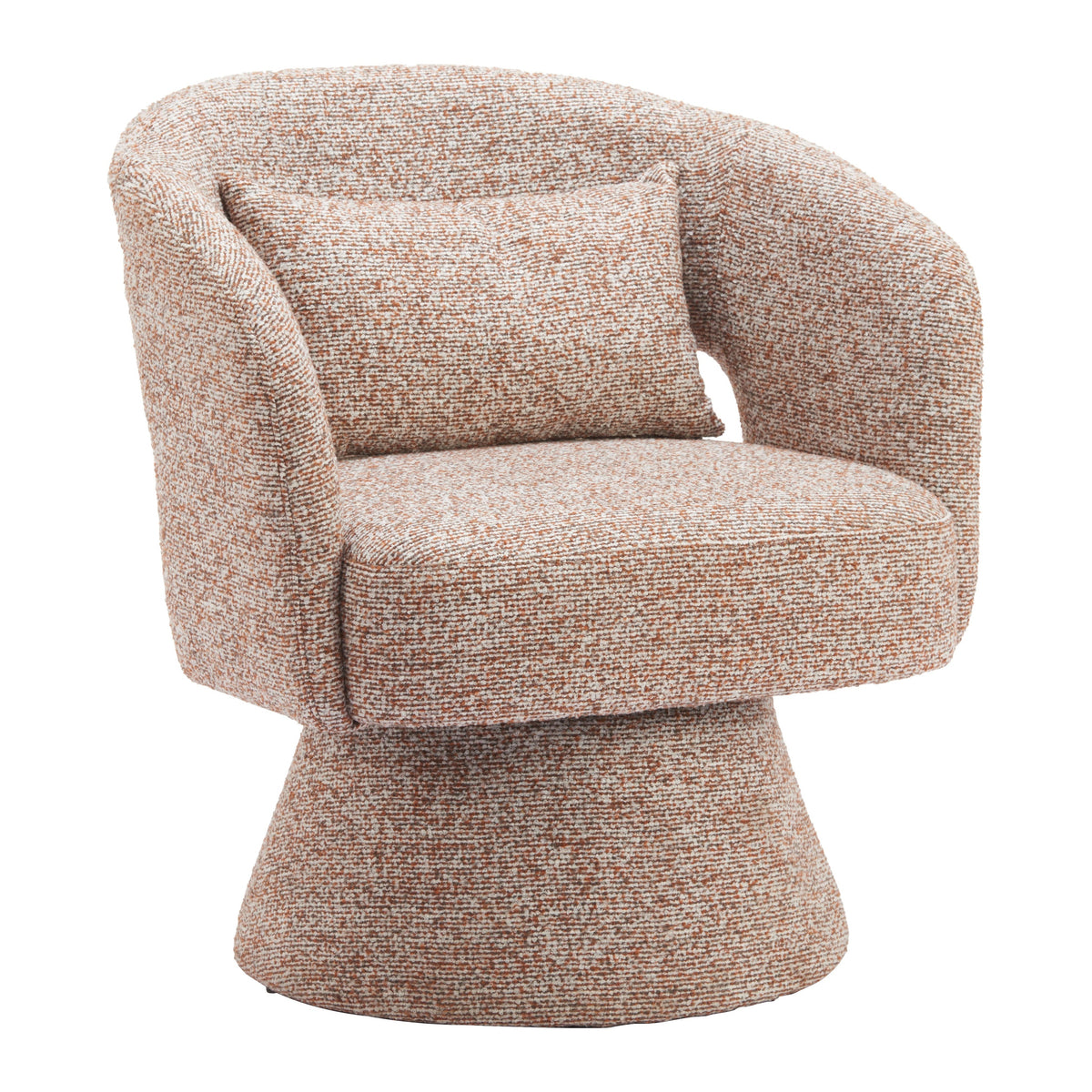 Liva Frosty Brown Swivel Chair