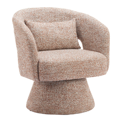 Liva Frosty Brown Swivel Chair