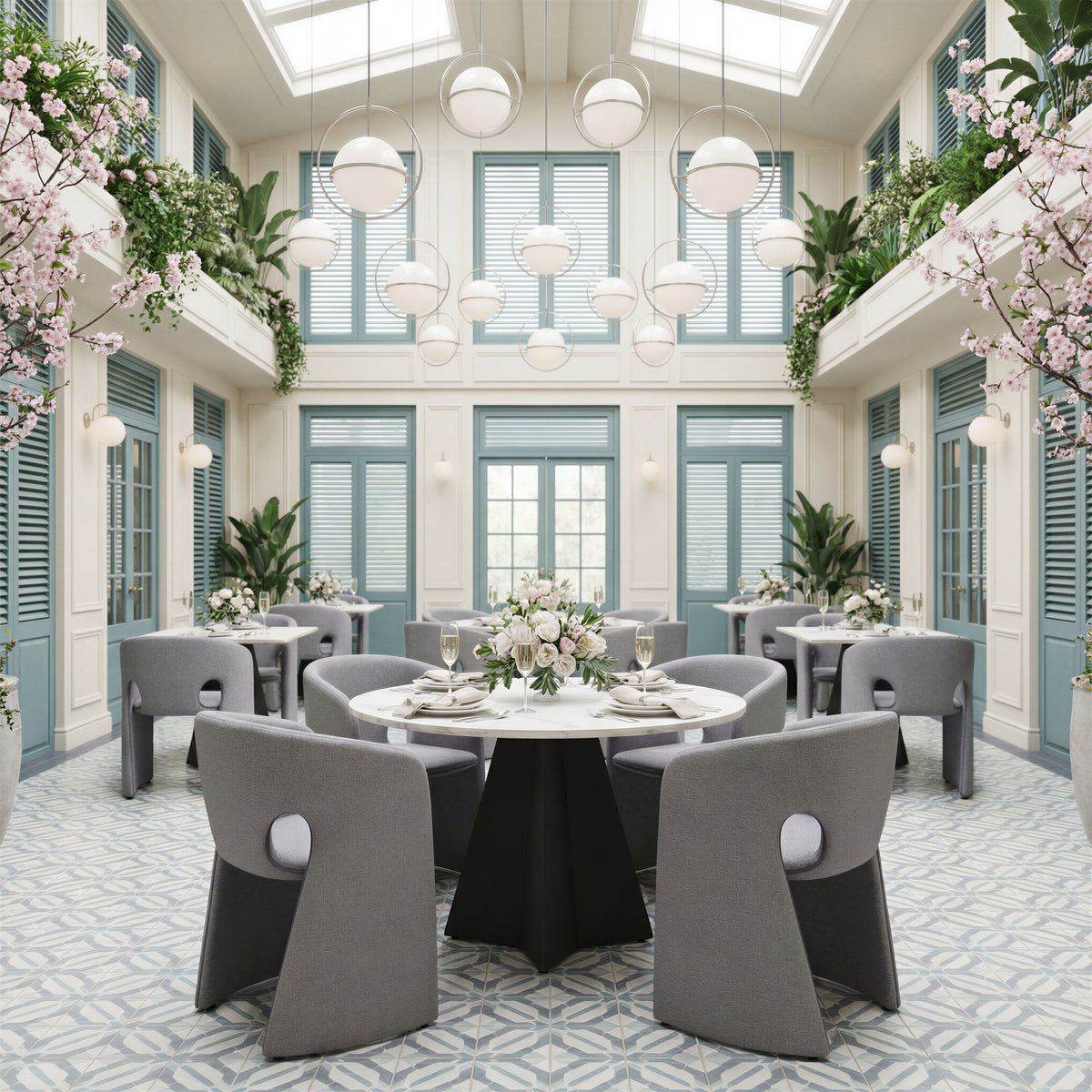 Izar White Dining Table