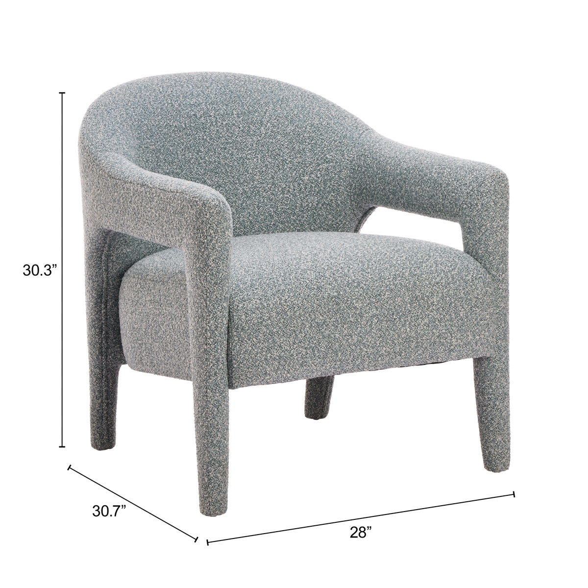 Eluma Dusty Teal Accent Chair