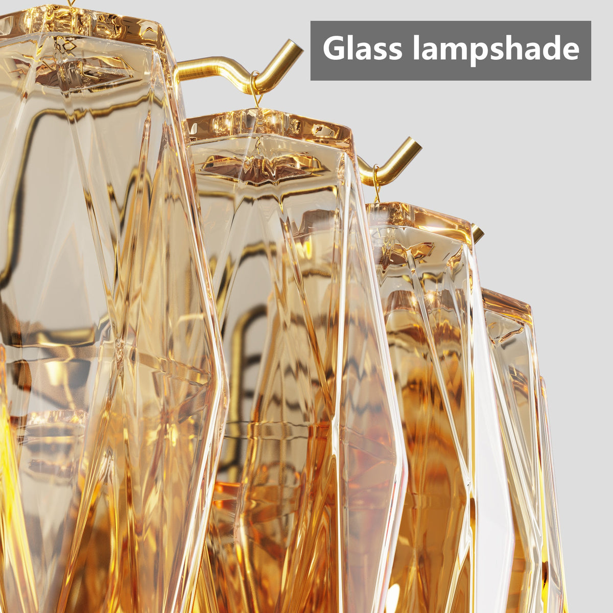 Mila Smoke Glass Chandelier