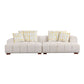 Modern Channel Tufted Corduroy Fabric Sofa 103.9'