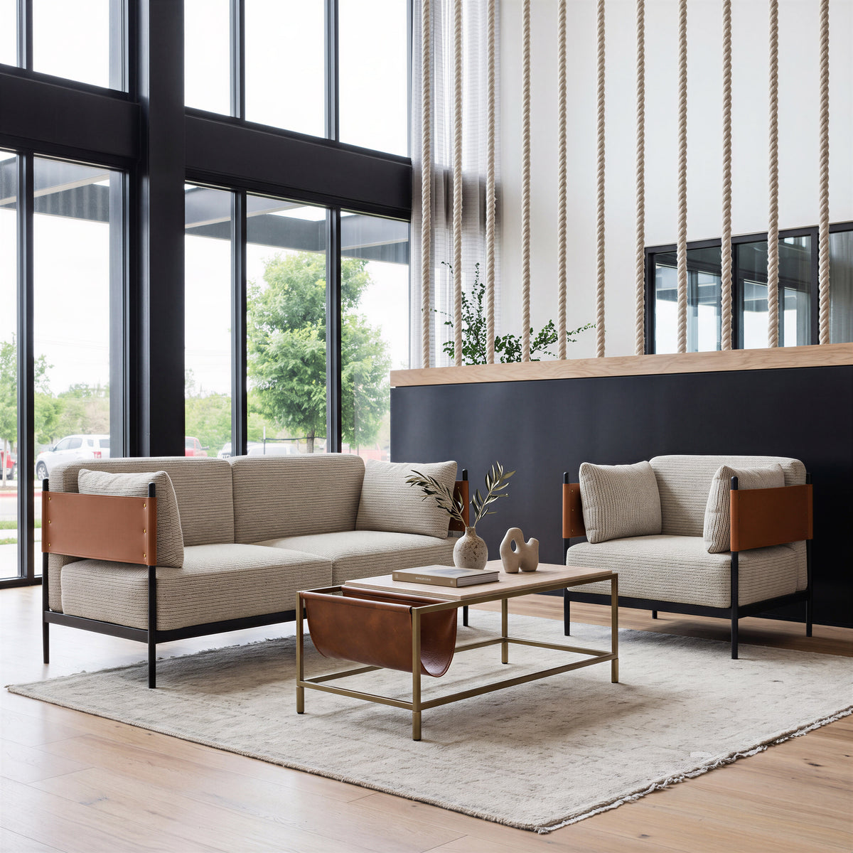 Stirbe Gray Loveseat