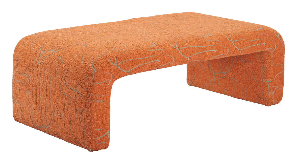 Nendo Abstract Orange Bench