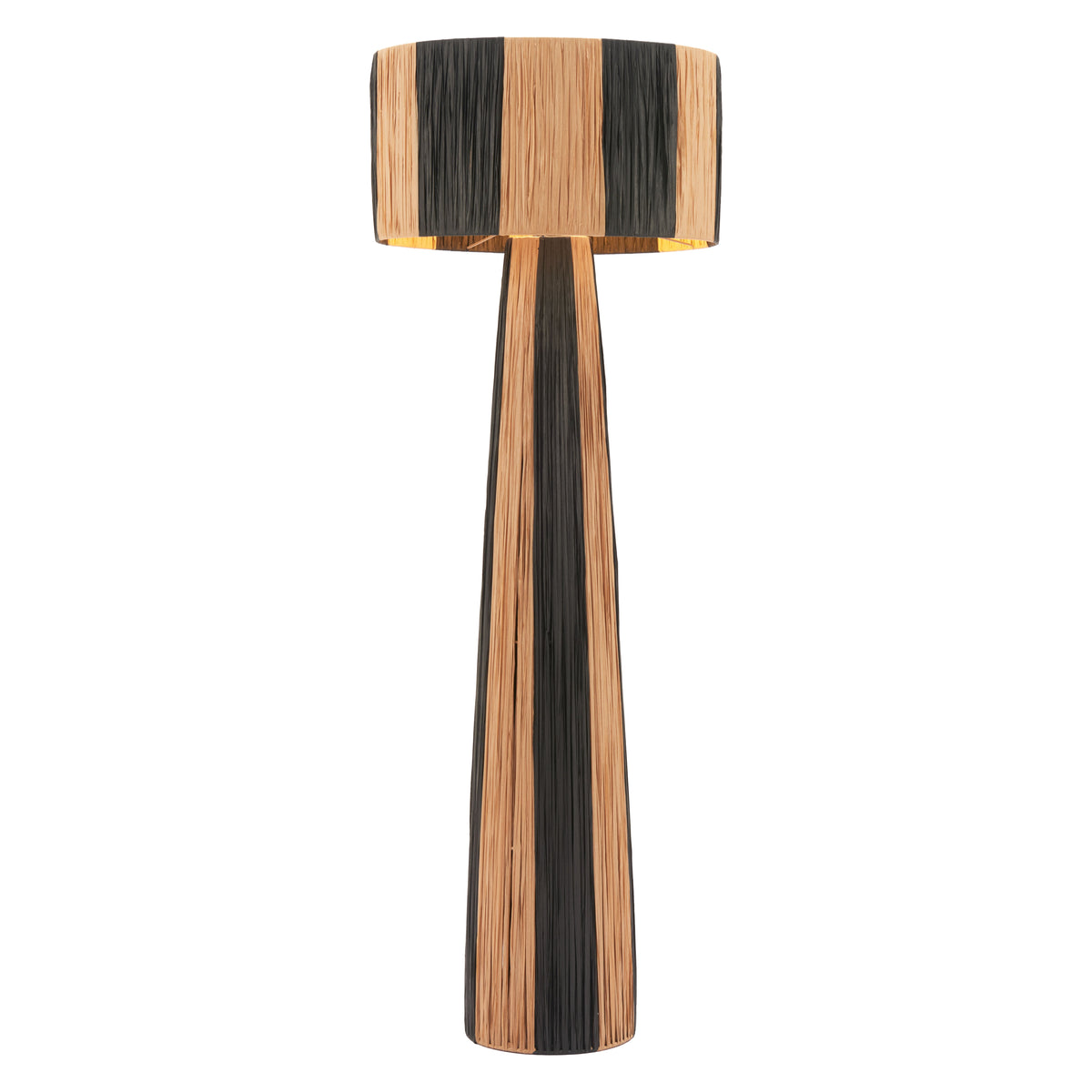 Gala Black & Natural Floor Lamp