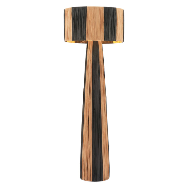 Gala Black & Natural Floor Lamp