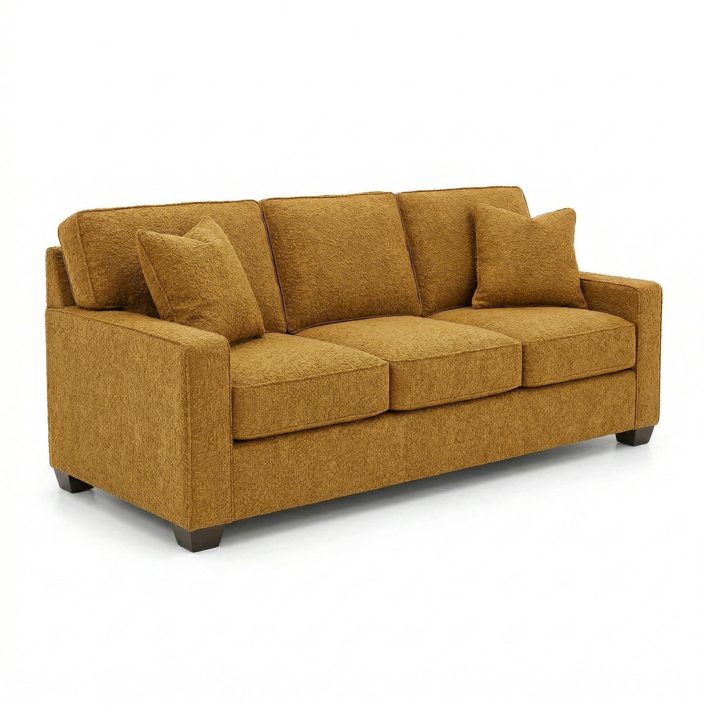 Clifford 2-Arm Sofa – Handcrafted in the USA, Custom Fabric Options - Yellow Hepburn Chai Tea - Fabric On Demand (4)