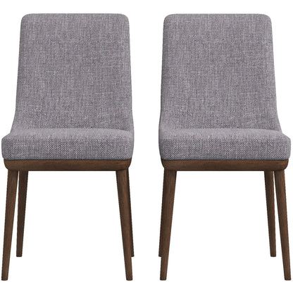 Kate Grey Polyester Dining Chair (Set of 2) – 36.6" Mid-Century Modern Dining Chairs