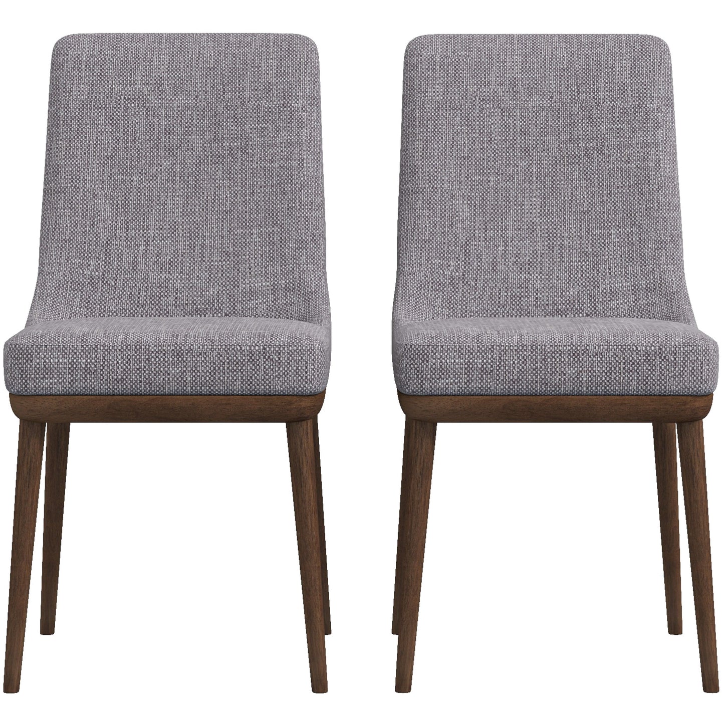 Kate Grey Polyester Dining Chair (Set of 2) – 36.6" Mid-Century Modern Dining Chairs