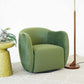 Swivel Lounge Chair in Green Velvet – Renee Modern Barrel Accent Chair