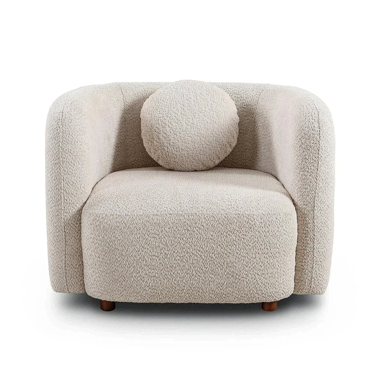 Farrah Accent Chair in Light Beige (Square Armchair)
