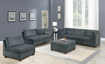 Linnea Gray Chenille Ottoman – Modular Ottoman