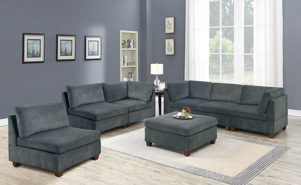 Linnea Gray Chenille Ottoman – Modular Ottoman
